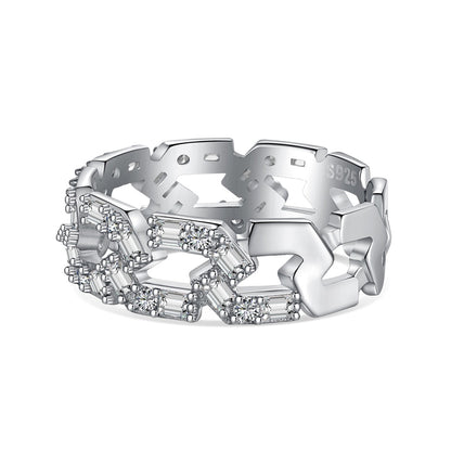 [Love's Uplift]Sparkling Vibrant Emerald Cut Daily Ring