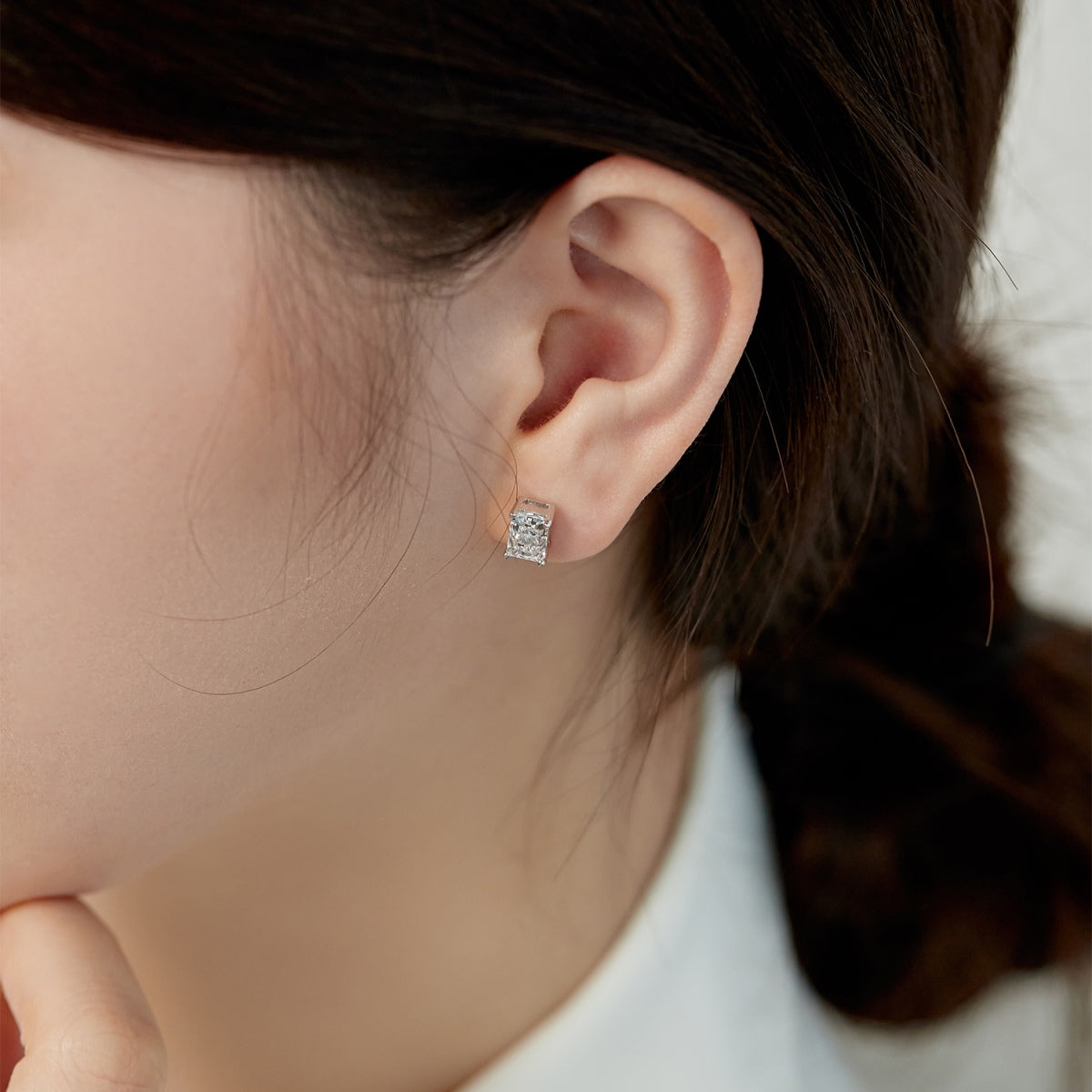 [Love's Uplift]Radiant Luxurious Princess Cut Daily Earrings