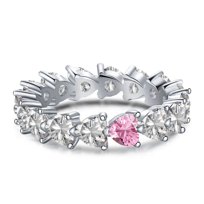 [Love's Uplift]0.25 Carat Radiant Romance Heart Cut Lover Ring