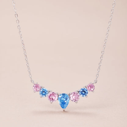 [Love's Uplift]Dainty Colorful Heart Necklace