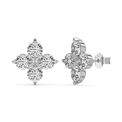 [Love's Uplift]Four-Leaf Clover Eight-Pointed Star Earrings