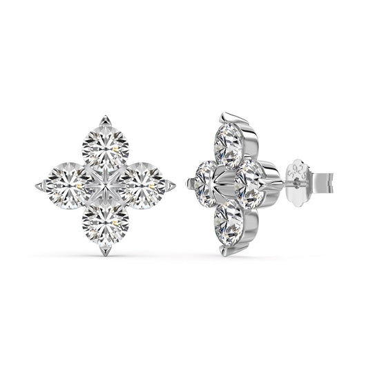 [Love's Uplift]Four-Leaf Clover Eight-Pointed Star Earrings