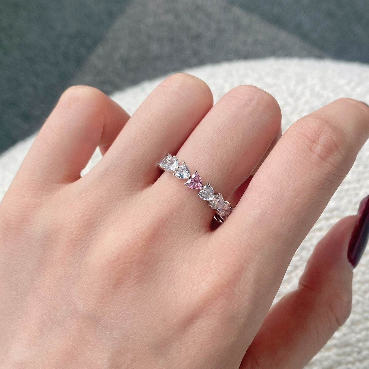 [Love's Uplift]0.25 Carat Radiant Romance Heart Cut Lover Ring