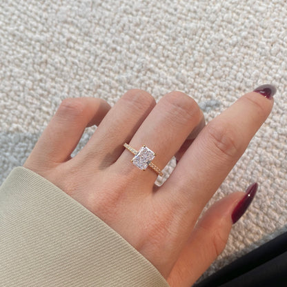 [Love's Uplift]2.0 Carat Dazzling Sparkling Radiant Cut Party Ring