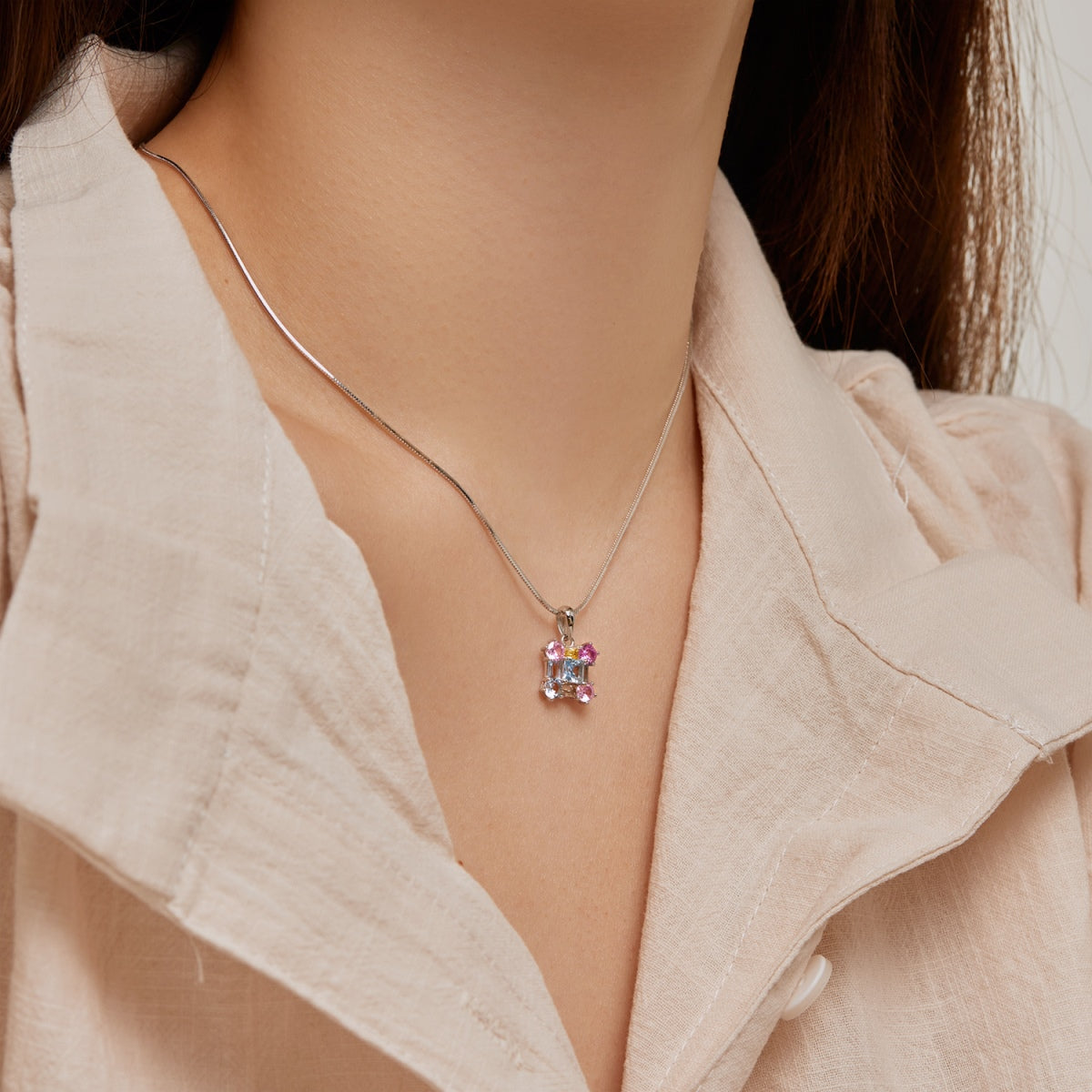[Love's Uplift]Gorgeous Multi Colorful Necklace