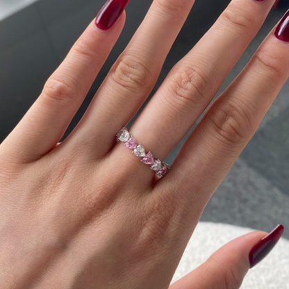 [Love's Uplift]0.25 Carat Radiant Romance Heart Cut Lover Ring