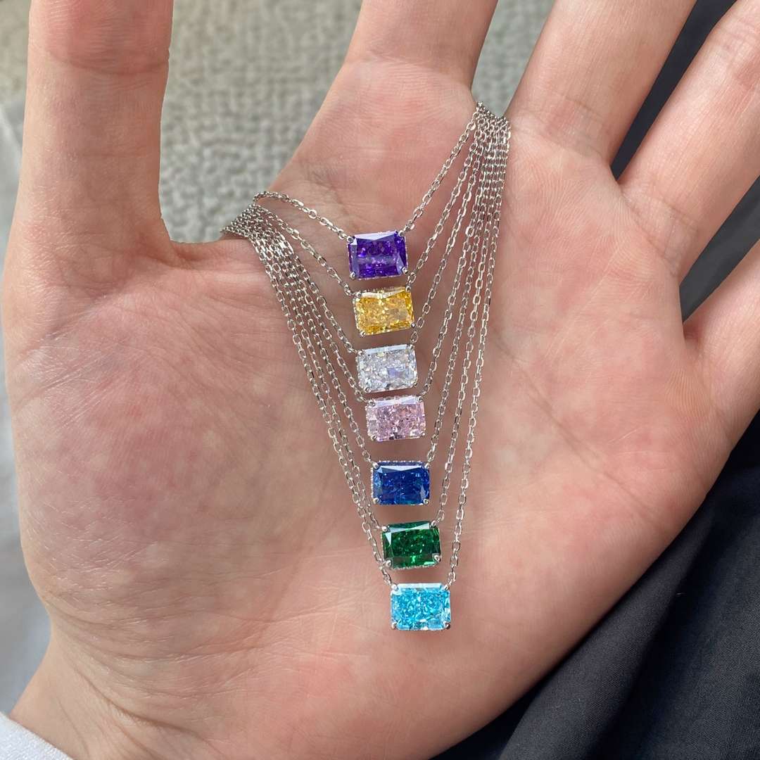 [Love's Uplift]Luxurious Square Shape Colorful Necalack