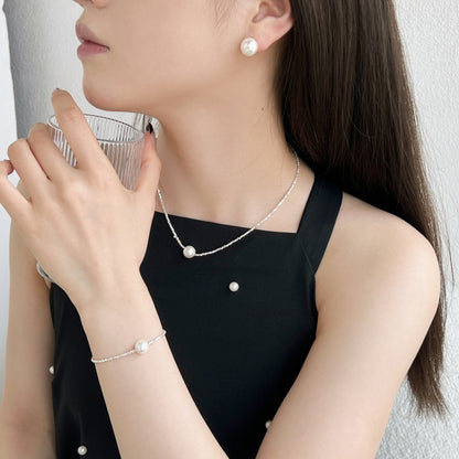 [Love's Uplift]Delicate Pearl Earrings