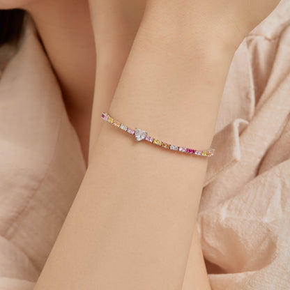 [Love's Uplift]Delicate Romantic Heart Shape Lover Bracelet