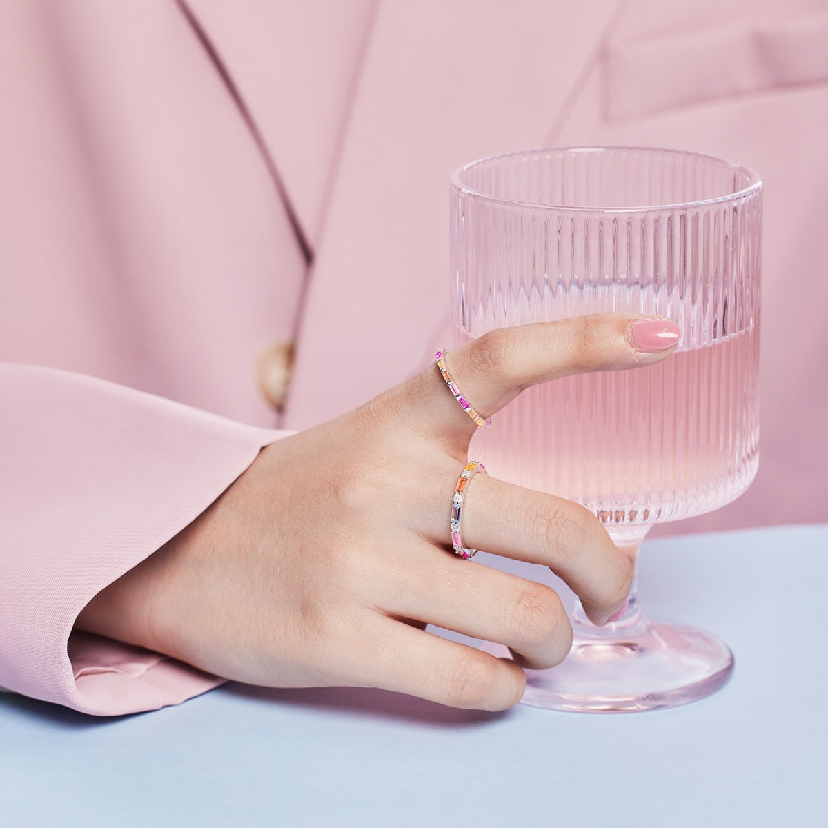 [Love's Uplift]Lively In Shades Elegant Radiant Cut Daily Ring