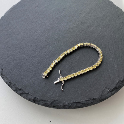 [Love's Uplift]Ornate Dazzling Round Cut Tennis Bracelet
