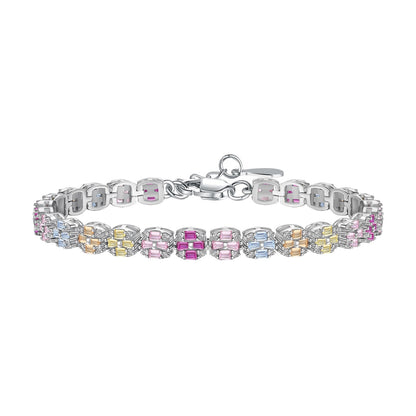 [Love's Uplift]Delicate Colorful Emerald Cut Daily Bracelet