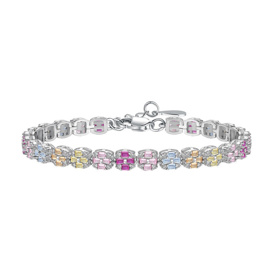 [Love's Uplift]Delicate Colorful Emerald Cut Daily Bracelet