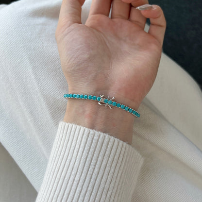 [Love's Uplift]Dainty Charming Round Cut Tennis Bracelet