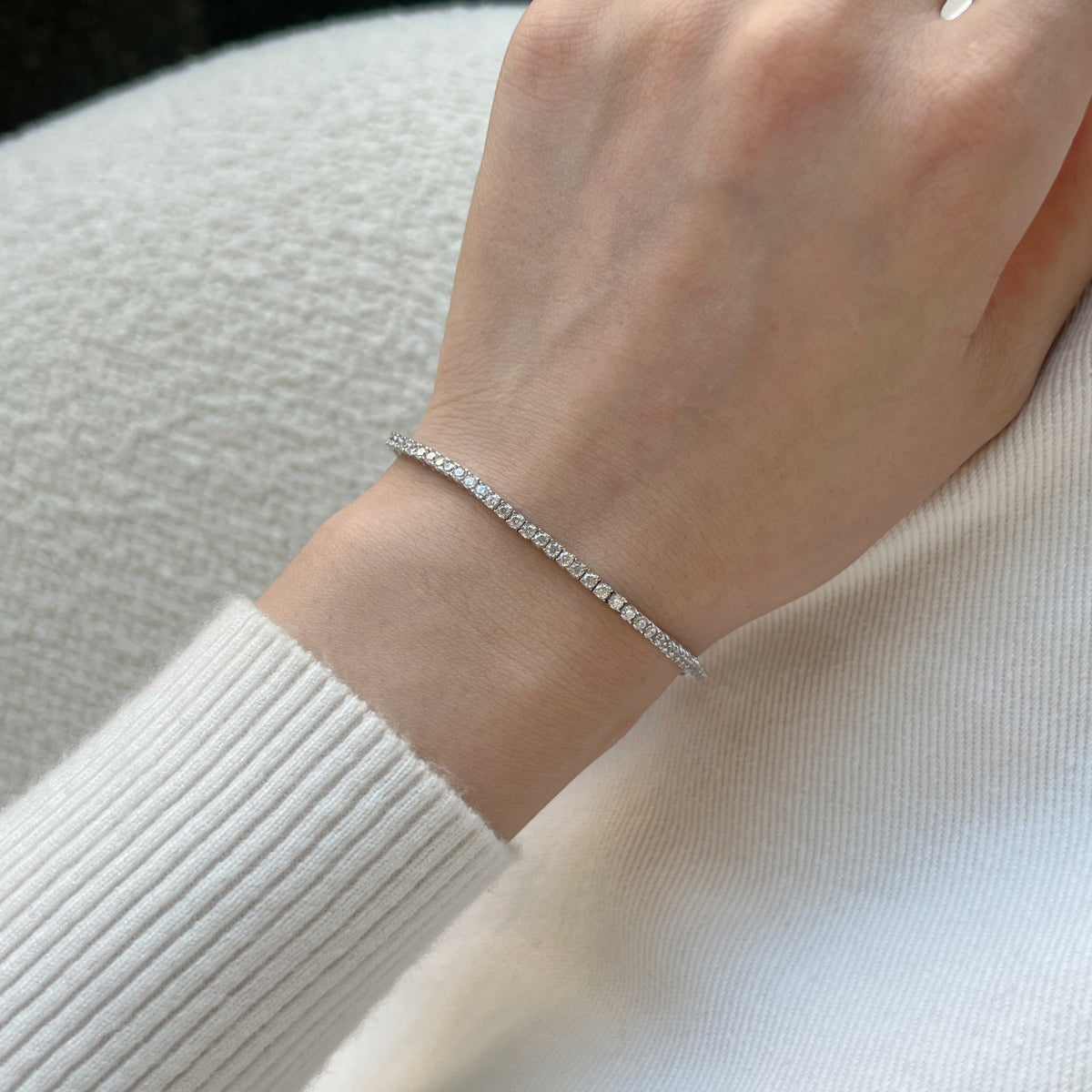 [Love's Uplift]Dazzling Exquisite Round Cut Daily Bracelet