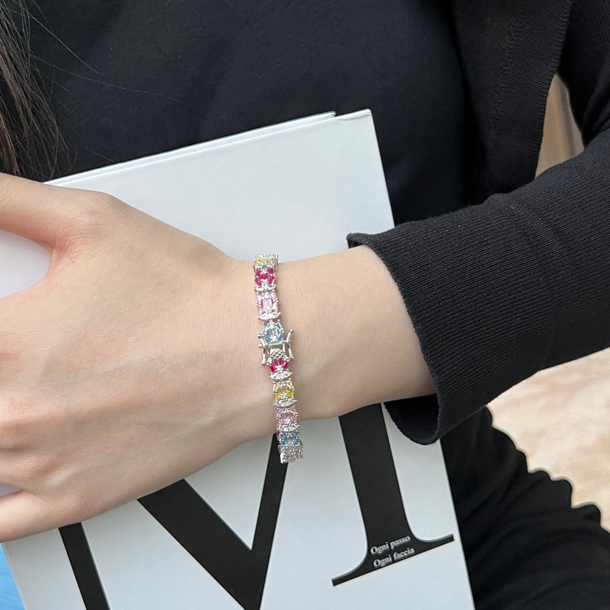 [Love's Uplift]Delicate Colorful Multi Cut Party Bracelet