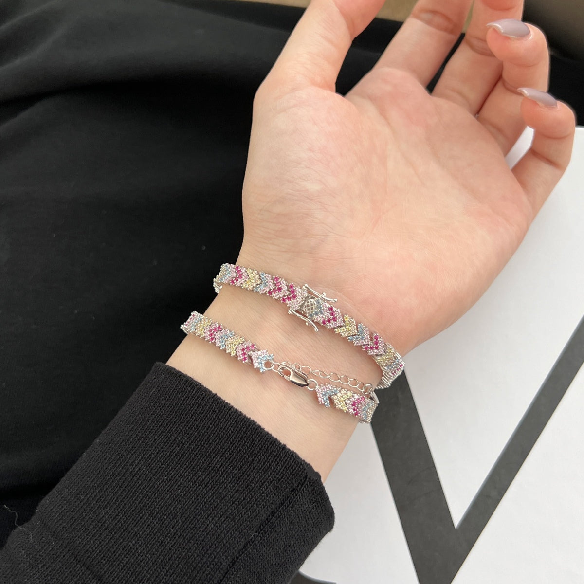 [Love's Uplift]Ornate Sparkling Round Cut Party Bracelet