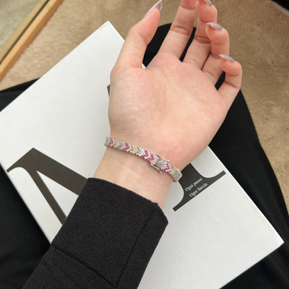 [Love's Uplift]Ornate Sparkling Round Cut Party Bracelet