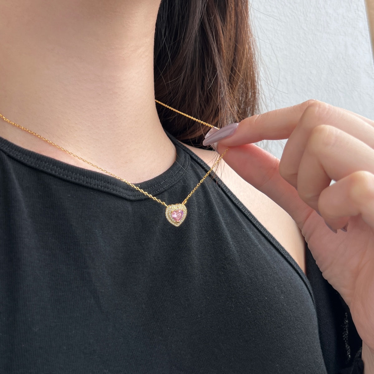 [Love's Uplift]Exquisite Heart Shape Necklace