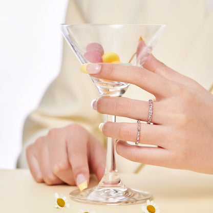 [Love's Uplift]Dainty Ebullient Round Cut Daily Ring