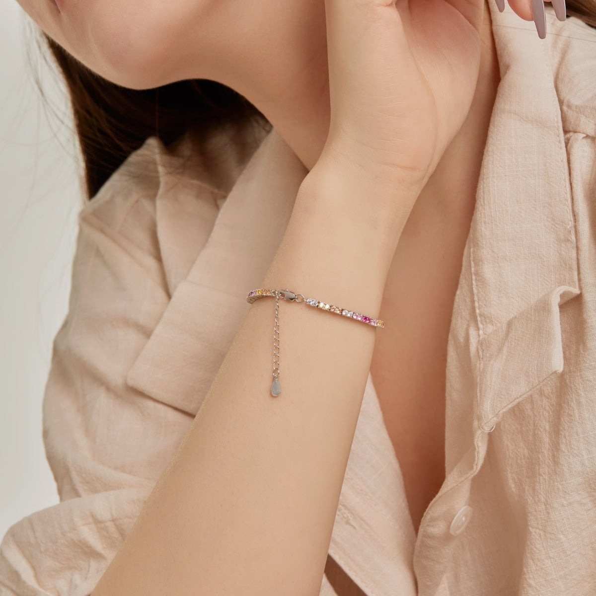 [Love's Uplift]Delicate Romantic Heart Shape Lover Bracelet