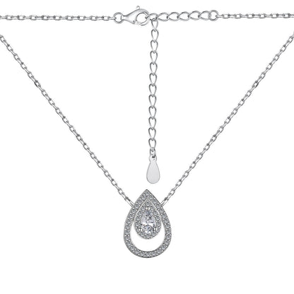 [Love's Uplift]Sparkling Pear Cut Necklace