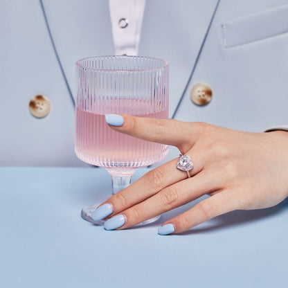 [Love's Uplift]Delicate Ebullient Heart Shape Wedding Ring
