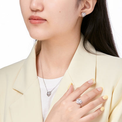 [Love's Uplift]Delicate Ebullient Heart Shape Wedding Ring