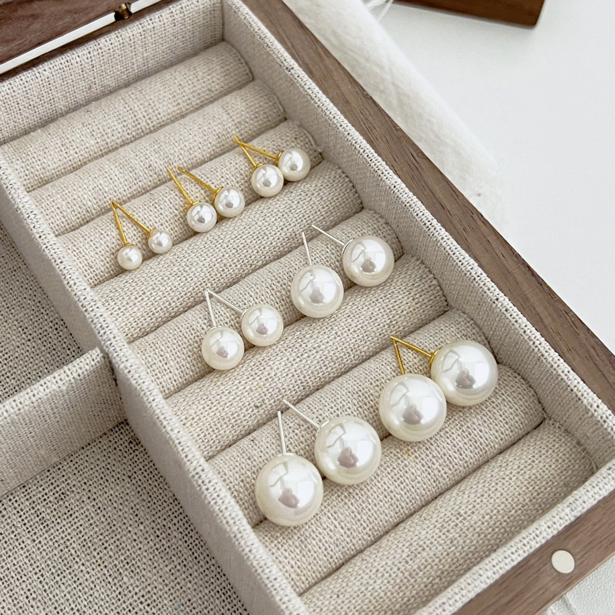 [Love's Uplift]Delicate Pearl Earrings