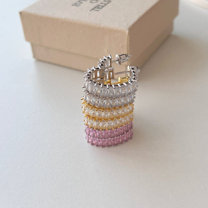 [Love's Uplift]Radiant Heart Cutout Earrings