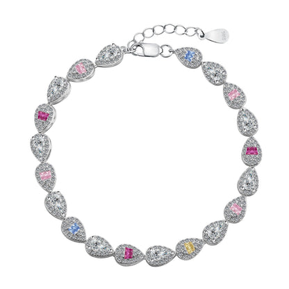 [Love's Uplift]0.25 Carat Radiant Water Drop Shape Daily Bracelet