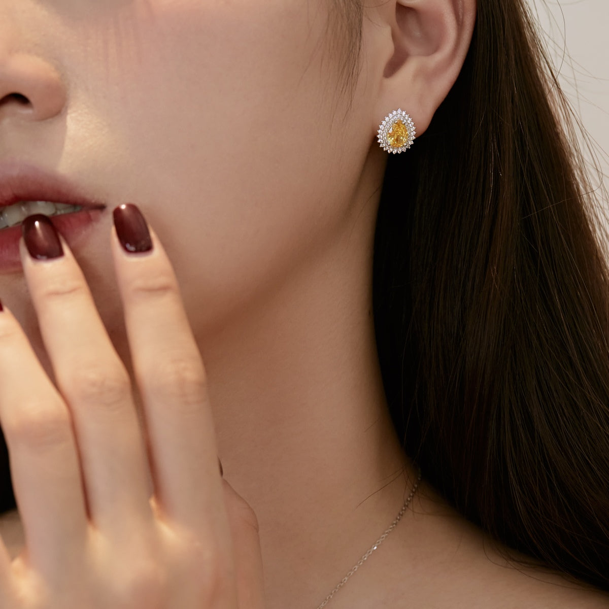 [Love's Uplift]Delicate Gorgeous Pear Cut Daily Earrings