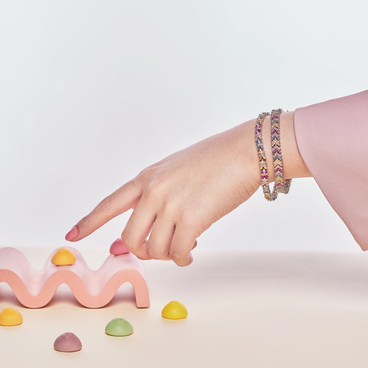 [Love's Uplift]Radiant Colorful Emerald Cut Party Bracelet