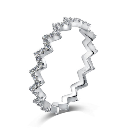 [Love's Uplift]Delicate Enchanting Wave Shape Daily Ring