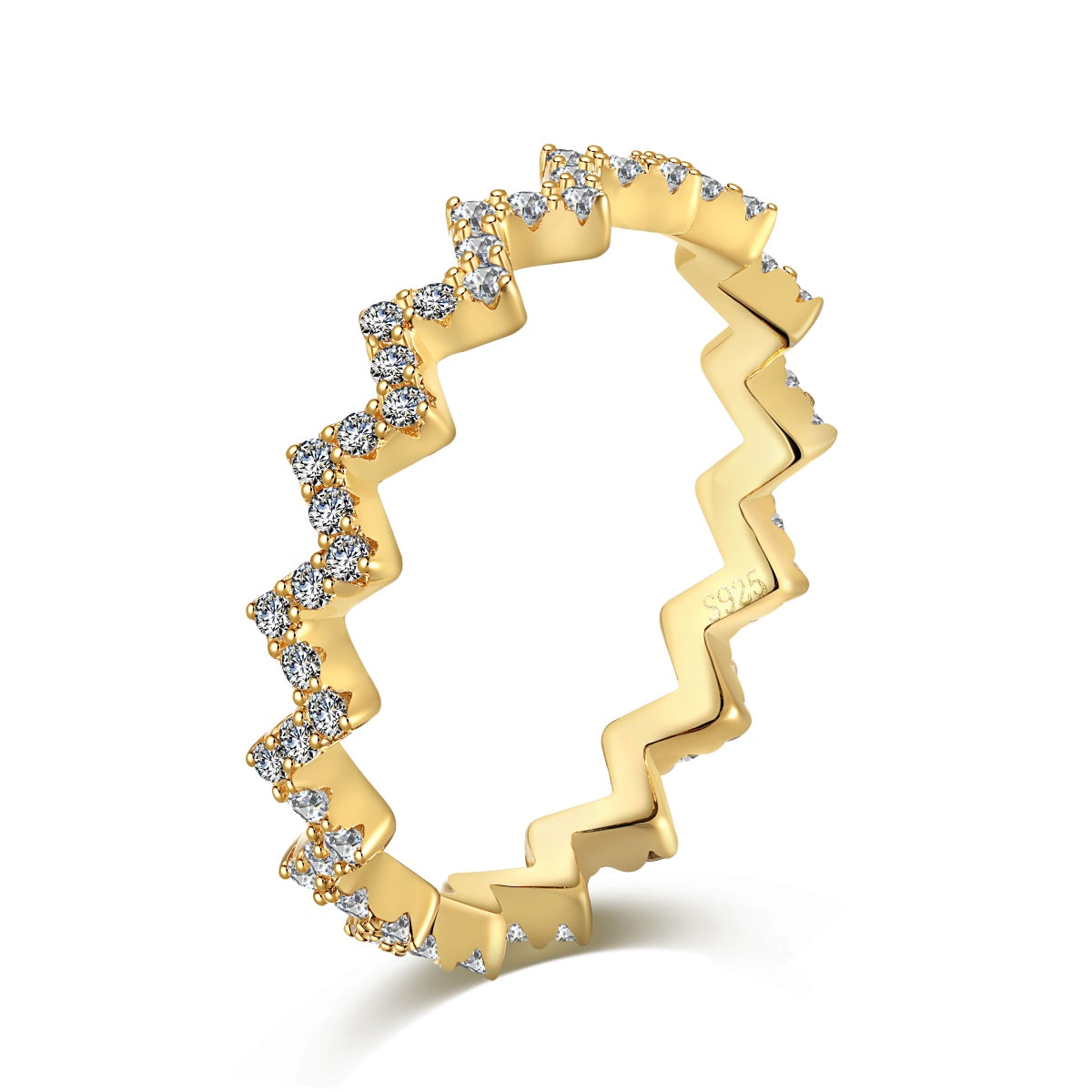 [Love's Uplift]Delicate Enchanting Wave Shape Daily Ring