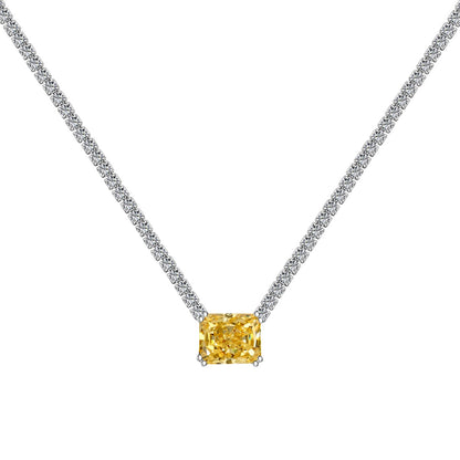 [Love's Uplift]4.0 Carat Elegant Radiant Cut Necklace