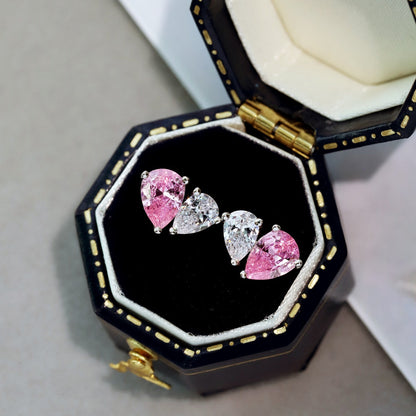 [Love's Uplift]Dazzling Elegant Heart Cut Lover Earrings