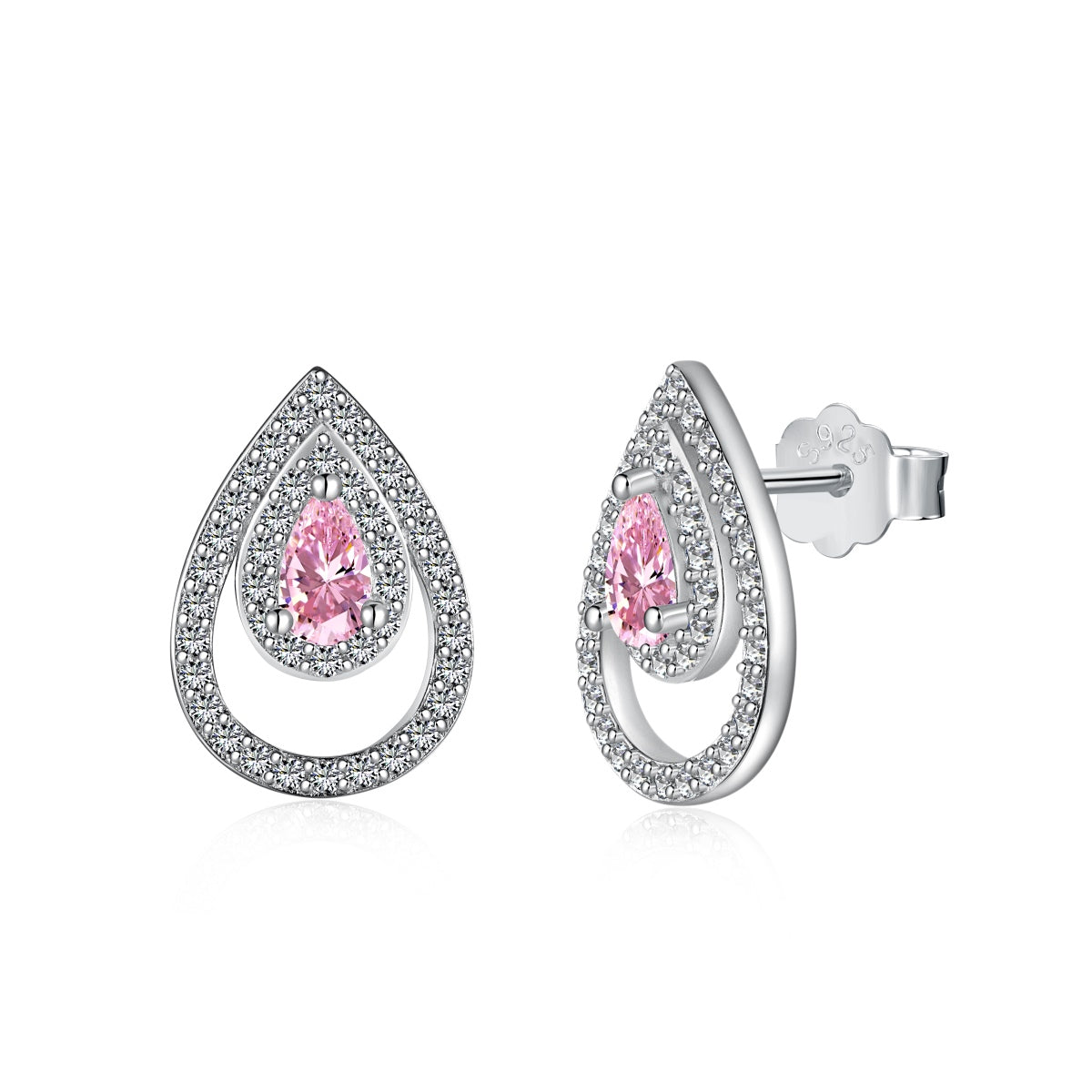[Love's Uplift]Sparkling Delicate Water Drop Shape Daily Earrings