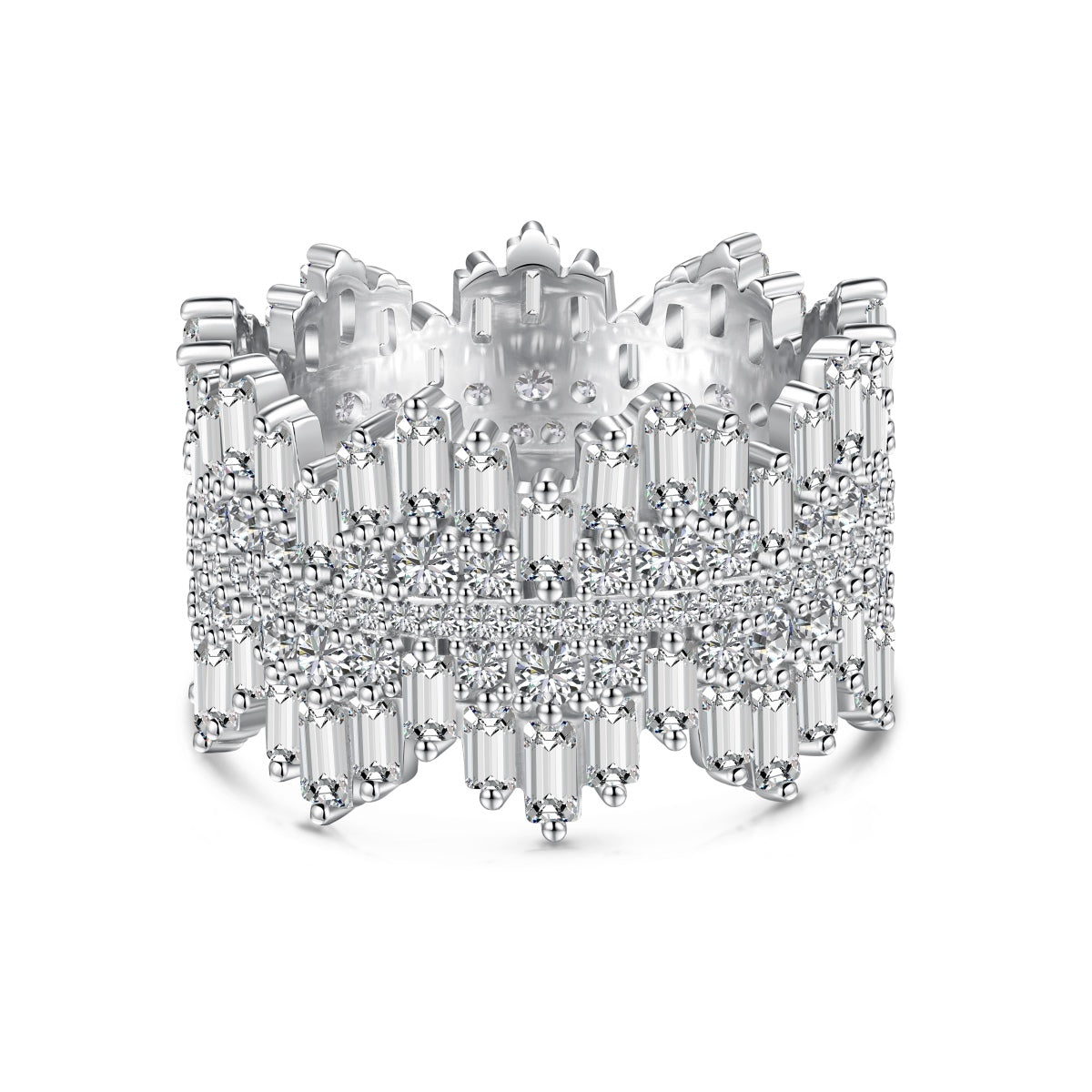 [Love's Uplift]Luxurious Colorful Radiant Cut Daily Ring