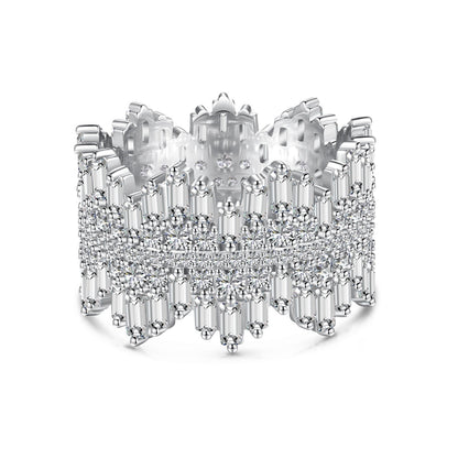 [Love's Uplift]Luxurious Colorful Radiant Cut Daily Ring