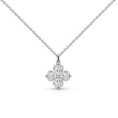 [Love's Uplift]Heart-Shaped Four-Leaf Clover Bead Necklace