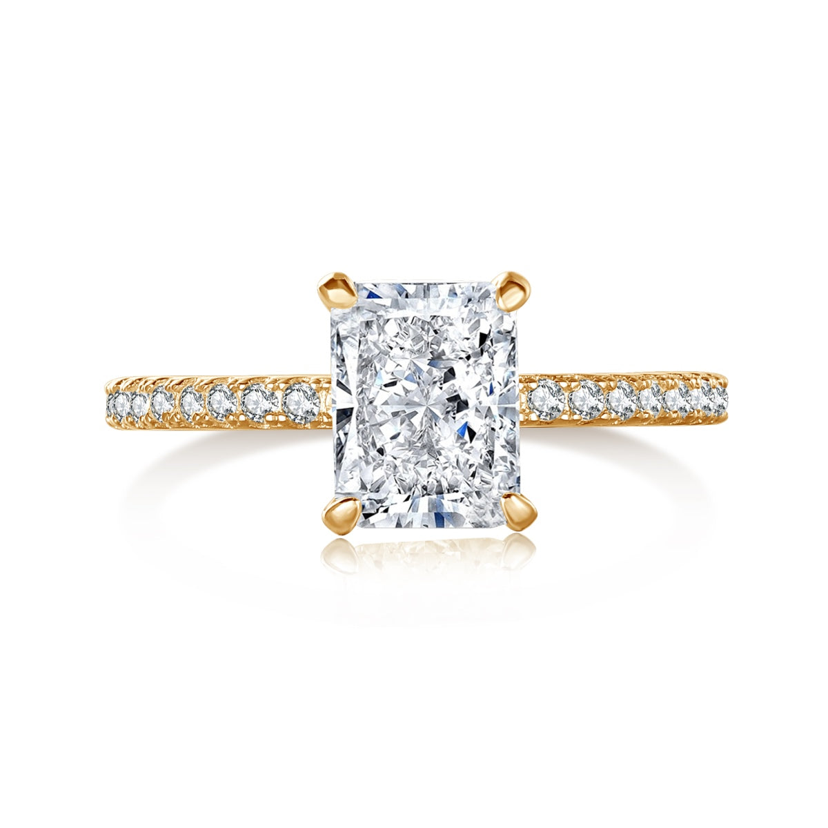 [Love's Uplift]2.0 Carat Dazzling Sparkling Radiant Cut Party Ring
