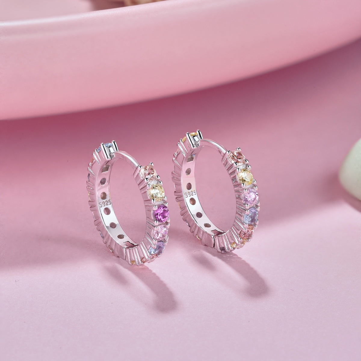 [Love's Uplift]Radiant Colorful Round Cut Earrings