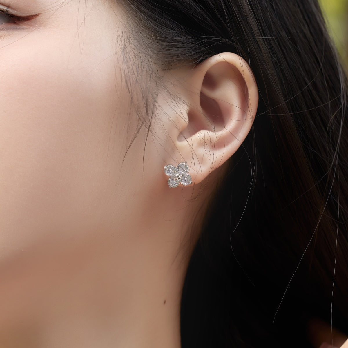 [Love's Uplift]Four-Leaf Clover Eight-Pointed Star Earrings