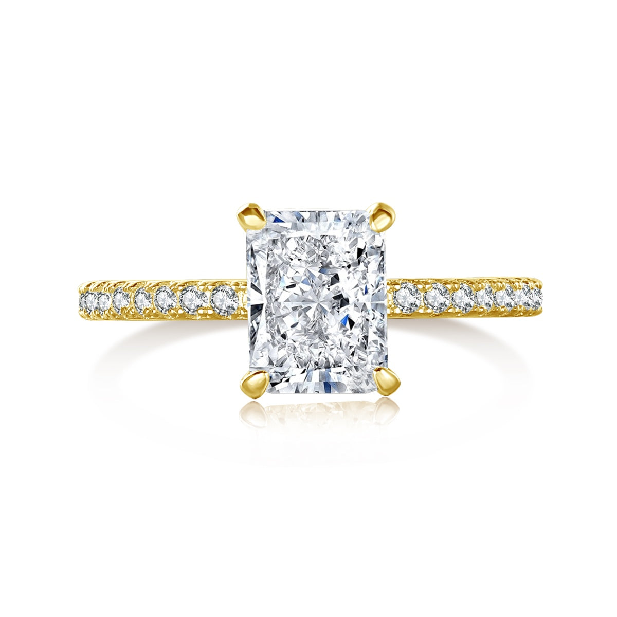 [Love's Uplift]2.0 Carat Dazzling Sparkling Radiant Cut Party Ring