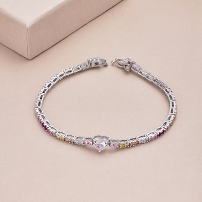 [Love's Uplift]Delicate Romantic Heart Shape Lover Bracelet