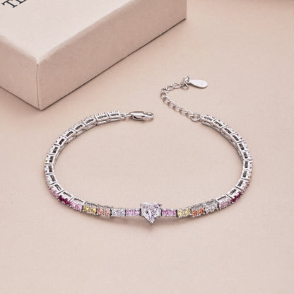 [Love's Uplift]Delicate Romantic Heart Shape Lover Bracelet