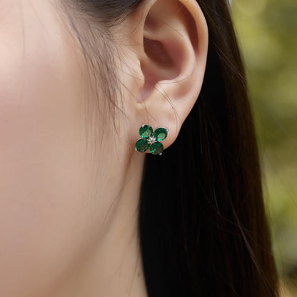 [Love's Uplift]Four-Leaf Clover Eight-Pointed Star Earrings