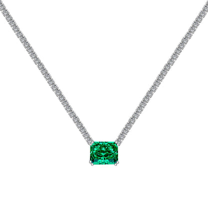 [Love's Uplift]4.0 Carat Elegant Radiant Cut Necklace