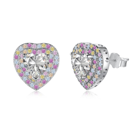 [Love's Uplift]Dazzling Heart Shape Lover Earrings